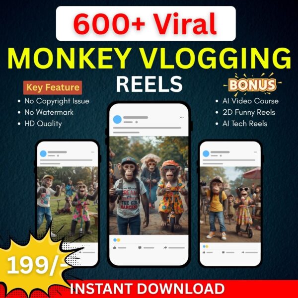 600+ Viral Monkey Vlogging Reels